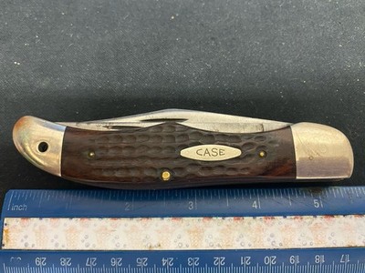 Case XX 6265 SAB Folding Hunter Knife, 1978, Jigged Wooden Handles