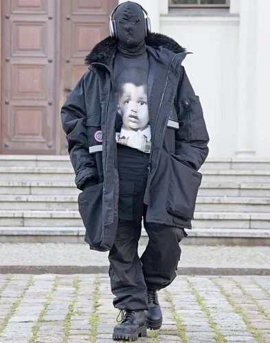 Vetements Global Warming Black Hooded Long Parka Coat Size XS - product listing photo