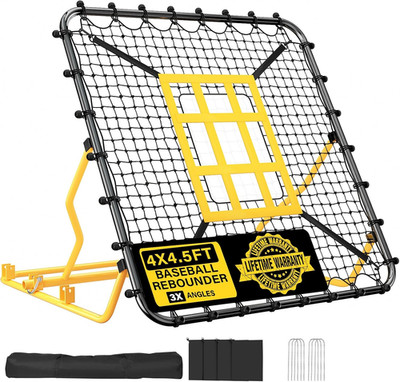 Rebounder Net for Baseball Softball, 3-Angle Quick Returns | 3 adjustable angles