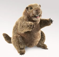 Folkmanis Puppets - 3034 Groundhog Hand Puppet NWT