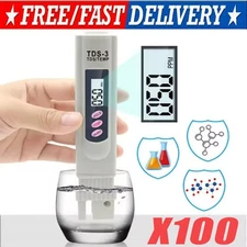 Handheld Water Quality Hardness Purity Digital LCD Meter 0-9990 PPM TDS TDS-3