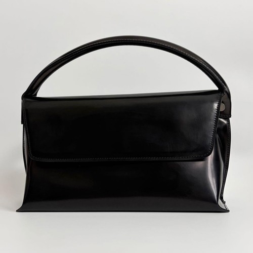 Marni Patent Leather Accessory Pouch Handbag Black Used Authentic