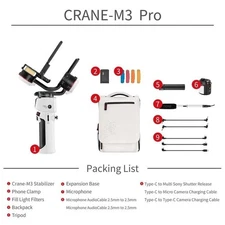 Zhiyun Crane M3 Pro Kit | Gimbal Stabilizer for Smartphones Action Cam & Cameras