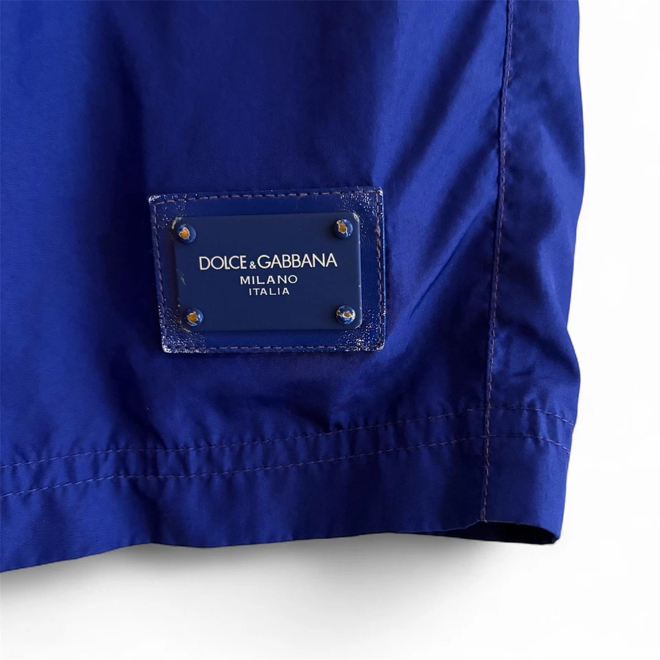 Dolce & Gabanna Men’s Blue Swim Shorts Size S with Pockets and Drawstring - Image 3 of 4