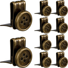10 Pcs Metal Suspenders Buttons Movable No Sew Button End Brace Clips for Jeans