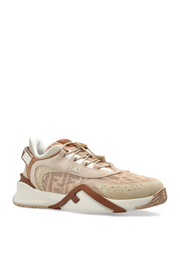 Fendi - Women - ‘Flow’ sports shoes - Beige thumbnail 4