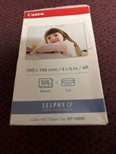 Canon Selphy CP 4x6 Color Ink Paper Set KP-108IN 108 Sheets 3 Ink Cart SEALED