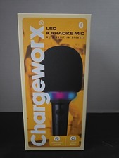 ChargeWorx Wireless Karaoke Microphone w/ Speaker, Bluetooth, LED Lights   New
