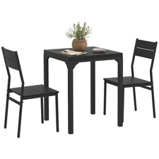 HOMCOM 3 Piece Dining Table Set for 2,Modern Kitchen Table and Chairs,Dining Roo