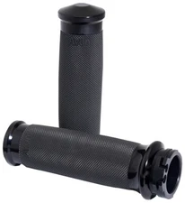 Avon Custom Contour Black Handlebar Grips - Cable-Style (CC-86-ANO)