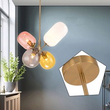 Fashionable Colorful Glass Ball Chandelier Pendant Light 110V E27 400*1000mm