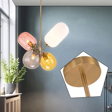 Fashionable Colorful Glass Ball Chandelier Pendant Light 110V E27 400*1000mm