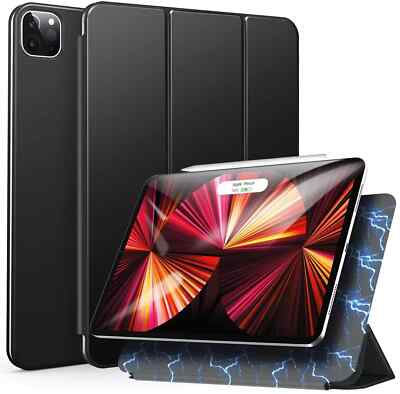 MAGNETIC ULTRA SLIM SMART MAGNETIC BACK TRIFOLD CASE FOR IPAD PRO 11 2020/2021