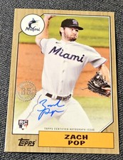 2022 Topps Update Gold /50 Auto 35th Anniversary Zach Pop 1987 Rookie RC #87BA