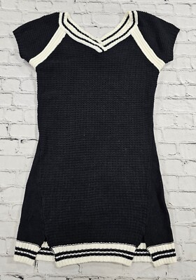 Made For Me To Look Amazing Short Sleeve WOMENS SIZE LARGE Sweater Dress Black