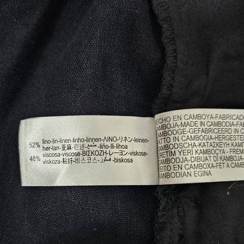 Pantalones ZARA Mujer Talla 10 Mezcla de Lino Pierna Recta Oficina Sirena Informal Trabajo Nuevos con Etiquetas - Imagen 8 de 11