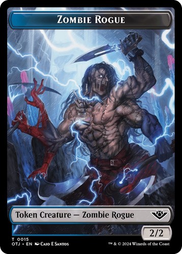 10 pcs ZOMBIE ROGUE TOKEN (015) Outlaws Of Thunder Junction OTJ