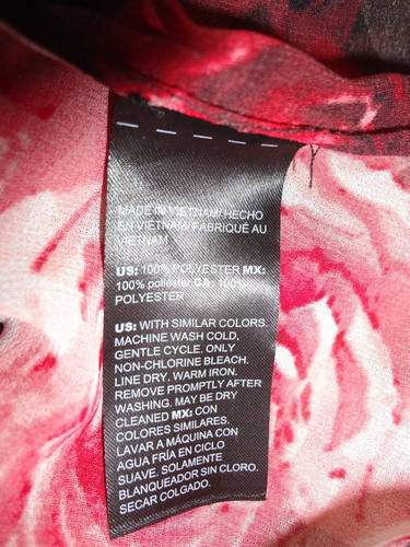 Camicetta manica lunga con bottoni White House Black Market rossa/rosa rosa taglia XS - Foto 8 di 8