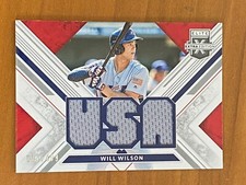 ⚾2019 Panini Elite Extra Baseball USA Materials #USA-WW Will WILSON #'d/499 ⚾