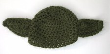 Yoda Inspired Crochet Infant Baby Toddler Hat Green Adorable Cute