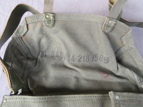 French Army Canvas Schultertasche Indochina 1950's Messenger Shoulder Bag Tasche - Bild 3 von 4