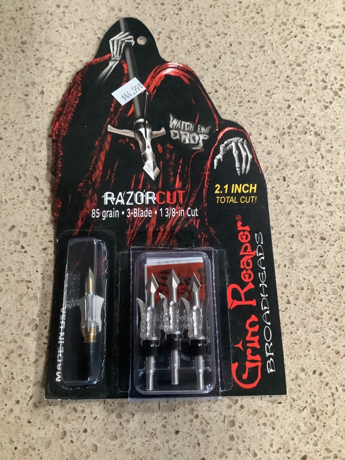 Grim Reaper Razor-Cut 85 Grain 3 Blade 2.1 inch cut Broadheads NEW | eBay
