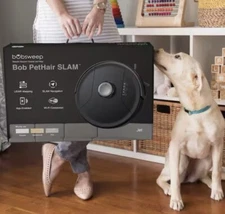 New - bObsweep - PetHair SLAM Wi-Fi App Robot Vacuum Cleaner and Mop - Jet Black