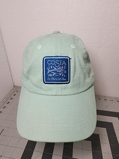 Costa Del Mar Longboat Patch 6 Panel Adjustable Mint Ball Cap 100% Cotton