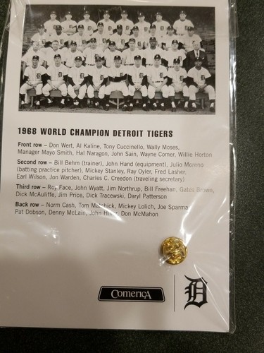 Detroit Tigers 1968 World Champions 35th Anniversary Pin SGA, 7-12-03 - Picture 4 of 4