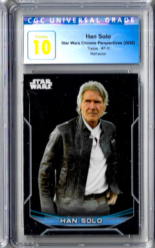 2020 Star Wars Chrome Perspectives Han Solo Refractor CGC 10
