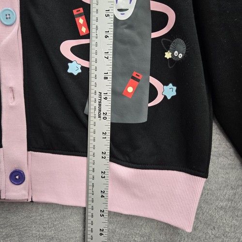 Studio Ghibli Spirited Away Women Cardigan XL Black Pink Hot Topic City Pop NWT - Picture 6 of 8