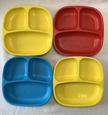 Re-Play Divided Plastic Plates for Kids Set of 4