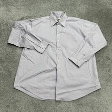 Pronto Uomo Dress Shirt Mens 17 34/35 Lavender Purple Long Sleeve Work Business