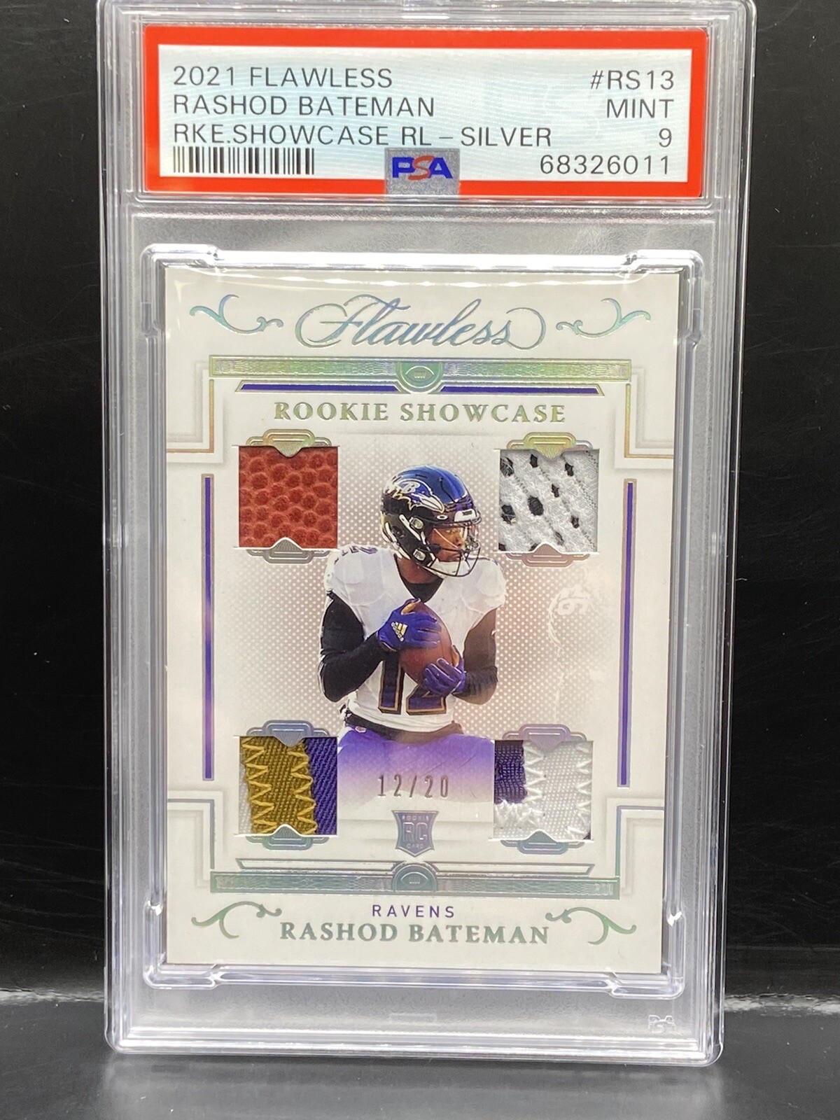 Rashod Bateman Panini Flawless Rookie Showcase Relics #RS13 Silver