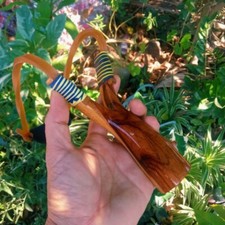 V-shaped Wood Slingshot Hunting Catapult Outdoor Rubber Set Kit Adult Boys Teens