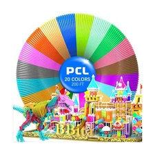 3D Printing Pen PCL Filament Refills 1.75mm, Pack of 20 Colors, Low Melting T...