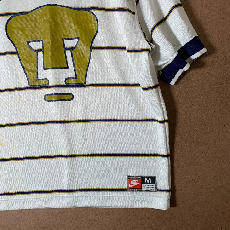 Vintage Unam Pumas Shirt Adult Size Medium White Short Sleeve Men's 90's Nike - Image 4 of 4