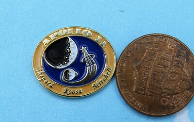 NASA PIN vtg Apollo 14 Shepard Roosa Mitchell ASTRONAUTS Space