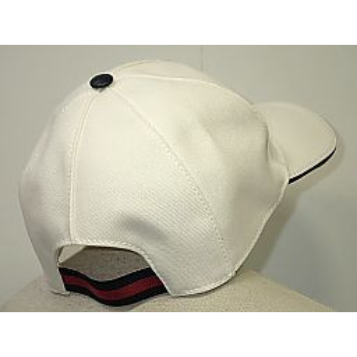 Gucci 387554 Baseball Cap Interlocking G Webline White M Gucci 387554 Baseball Cap Interlocking G Webline White M