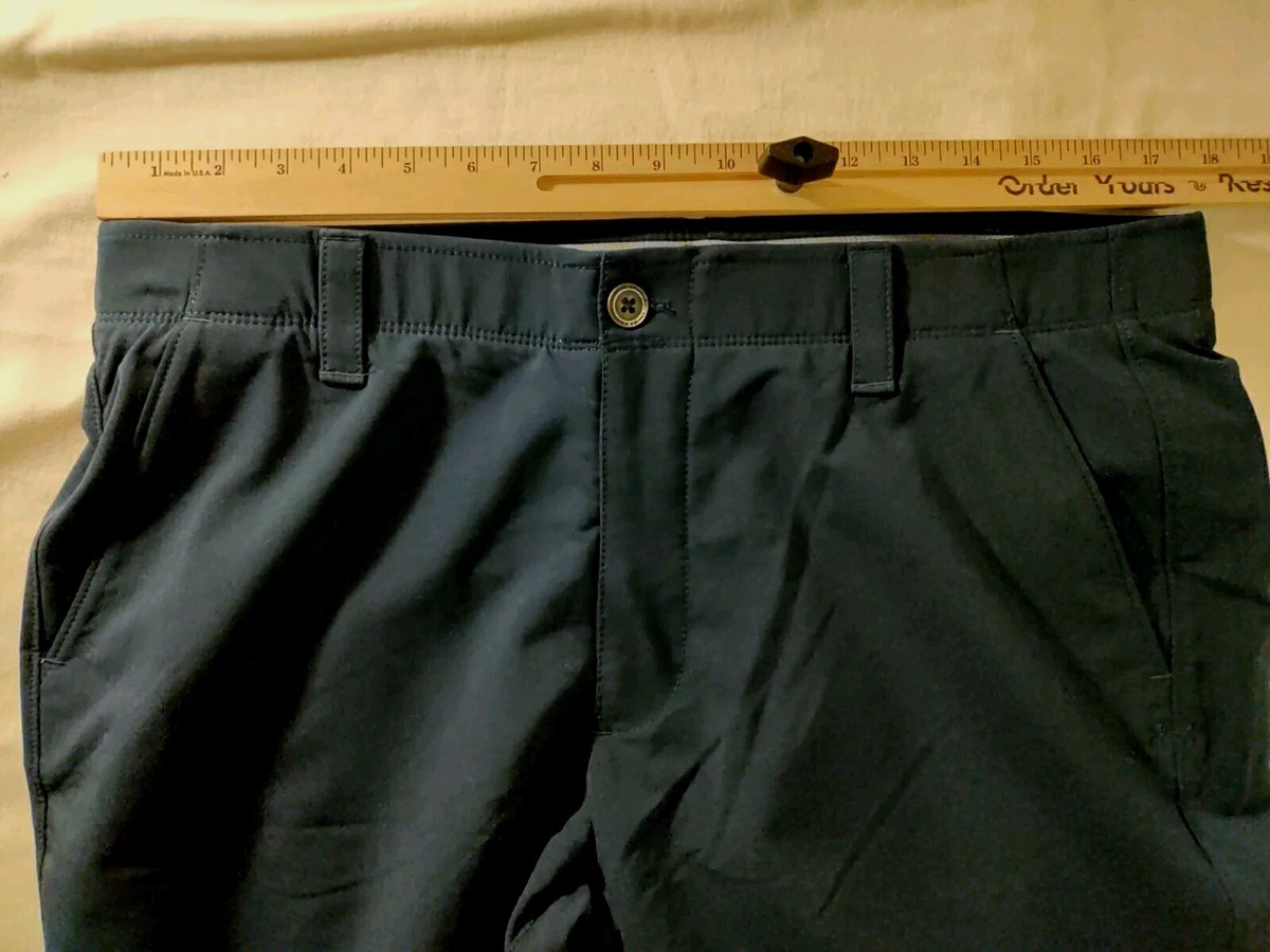 Men Under Armour Navy Blue Polyester Spandex Flat Front