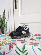 Vintage Doc Martens 8593 Suede Blue Chunky Shoes Platform