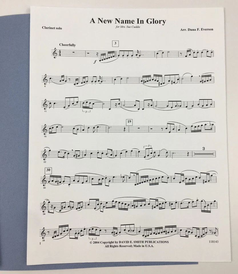 A New Name In Glory Clarinet Solo Level 4 Piano Sheet Music By Dana F Everson - Image 3 of 4