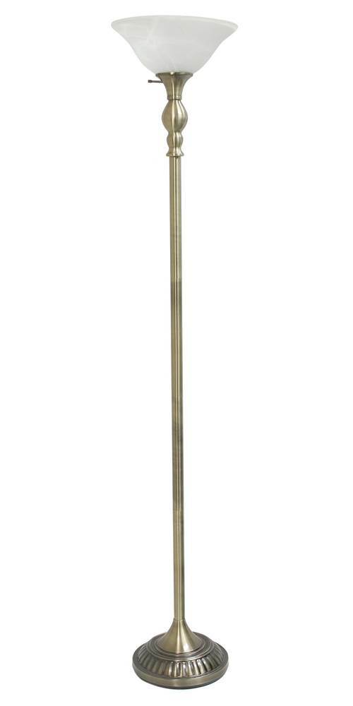 1 Light Torchiere Floor Lamp In Antique Brass Id 3914460 For
