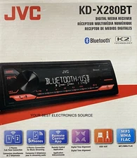 NEW JVC KD-X280BT, 1-DIN Digital Media Receiver w/ Bluetooth, USB