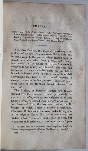1826 / MEMOIR OF EDMUND BURKE - IRISH STATESMAN / 2 VOLS / POLITICS - PHILOSOPHY - Picture 11 of 12