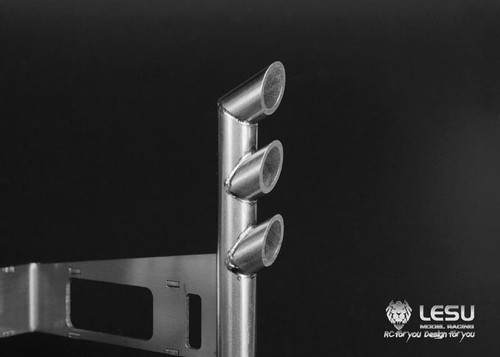 LESU Metal Exhaust Pipe For 1:14 Scale DIY Tamiya 1850 RC Truck Model Cars - Picture 6 of 11