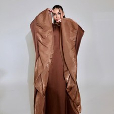 Islamic Kaftan Women Muslim Long Robes Evening Maxi Dress Caftan Batwing Sleeve