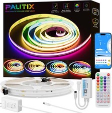 PAUTIX RGB Smart IC COB LED Strip Light RGBIC Kit 16.4ft Addressable 
