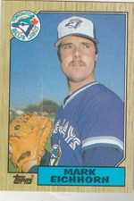 FREESHIPPING-MINT-1987 Topps Toronto Blue Jays  #371 Mark Eichhorn-2