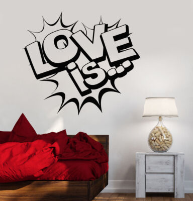 Vinyl Wall Decal Love Is Words Romance Girl's Room Stickers (1102ig) | eBay